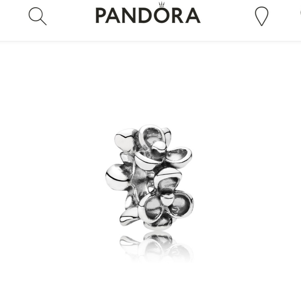 Authentic Pandora ~ Two Retired Tiny Flower Spacers